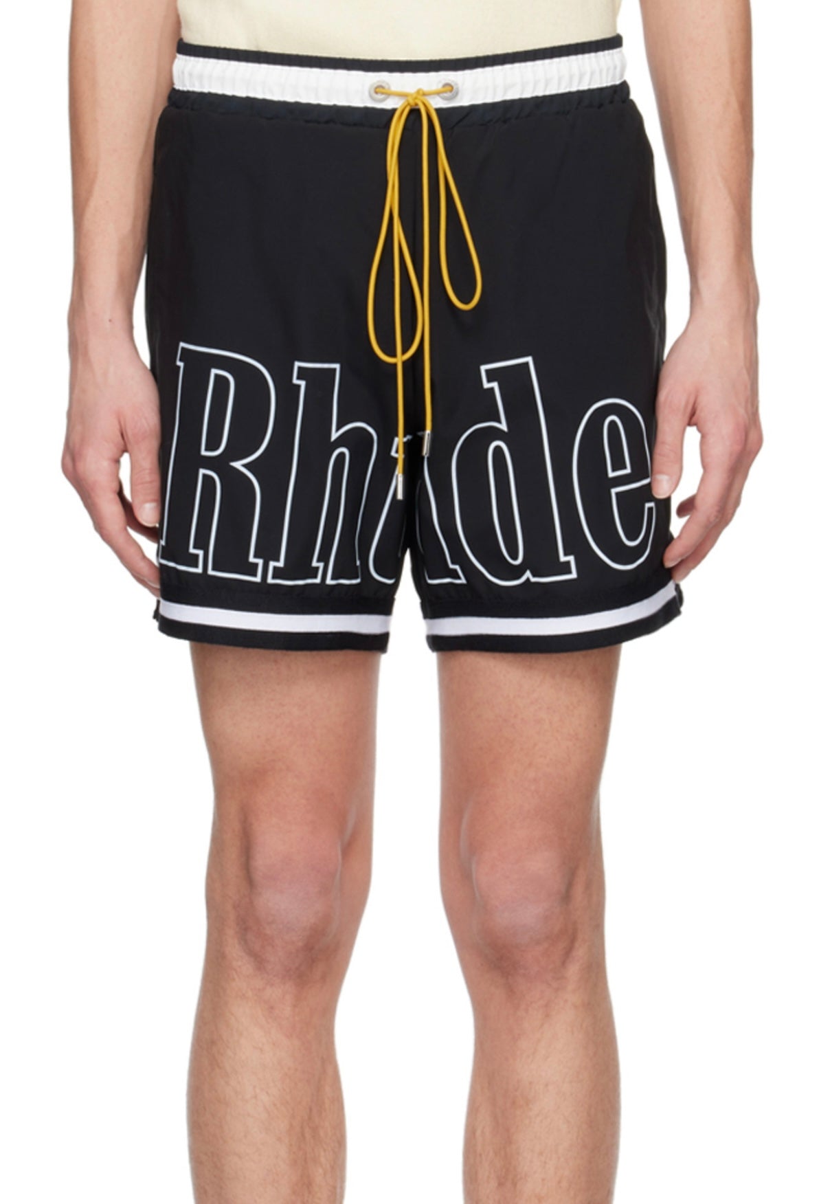 New-RHUDE Printed paneled drawstring shorts