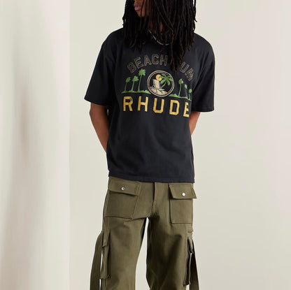 New-RHUDE Beach vacation logo retro T-shirt