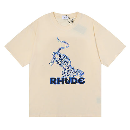 New-RHUDE leopard print T-shirt