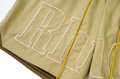 New-RHUDE Summer logo embroidered drawstring shorts