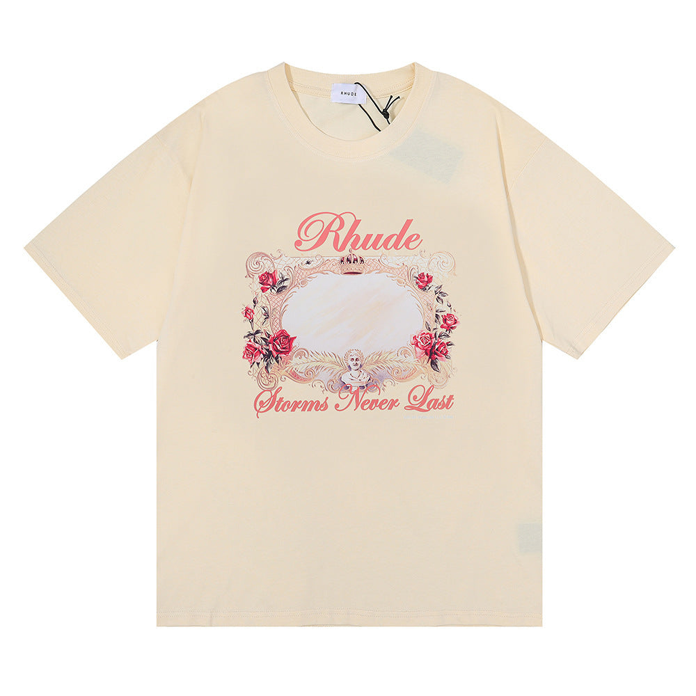 New-RHUDE Rose print T-shirt