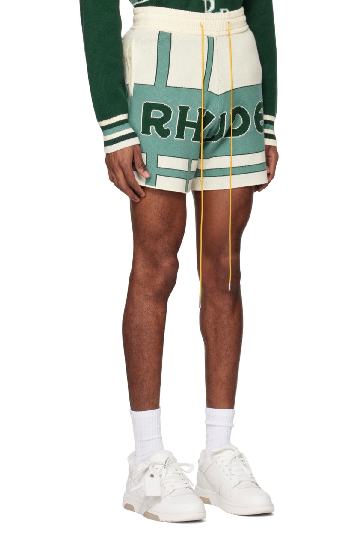 New-RHUDE Vintage lettering sweater shorts