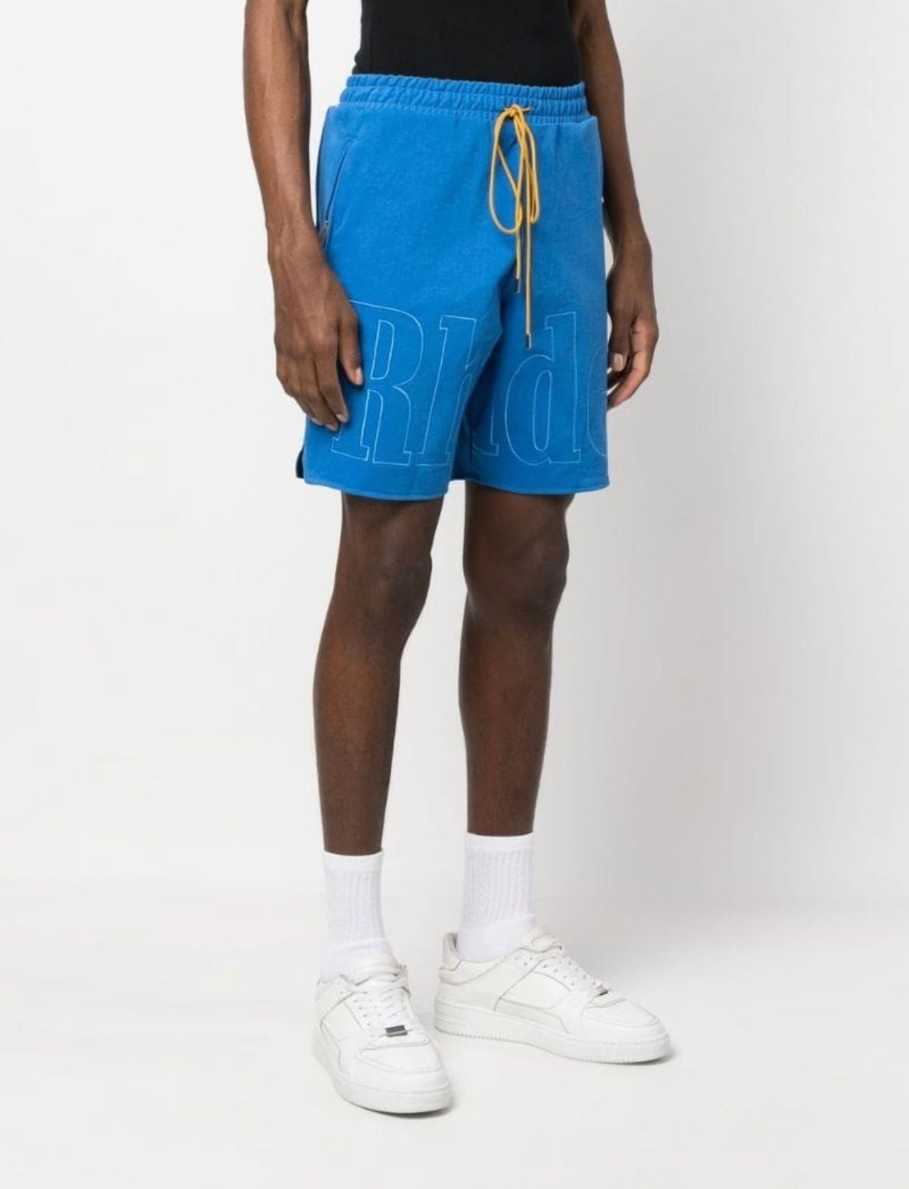 New-RHUDE Summer logo embroidered drawstring shorts