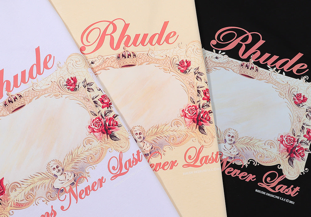 New-RHUDE Rose print T-shirt