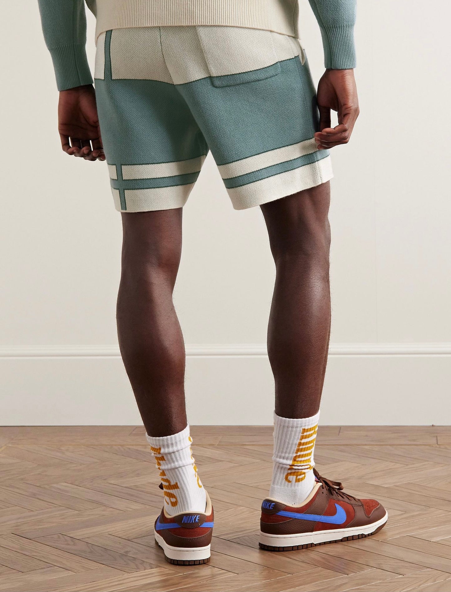 New-RHUDE Vintage lettering sweater shorts