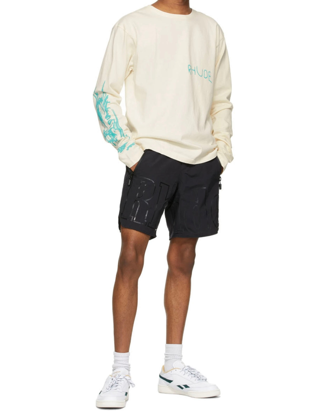 New-RHUDE 21ss classic logo print shorts