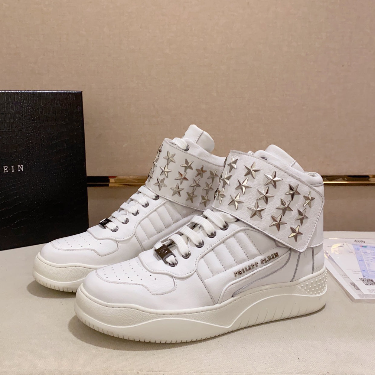 New-PHILIPP High Top Leather shoes