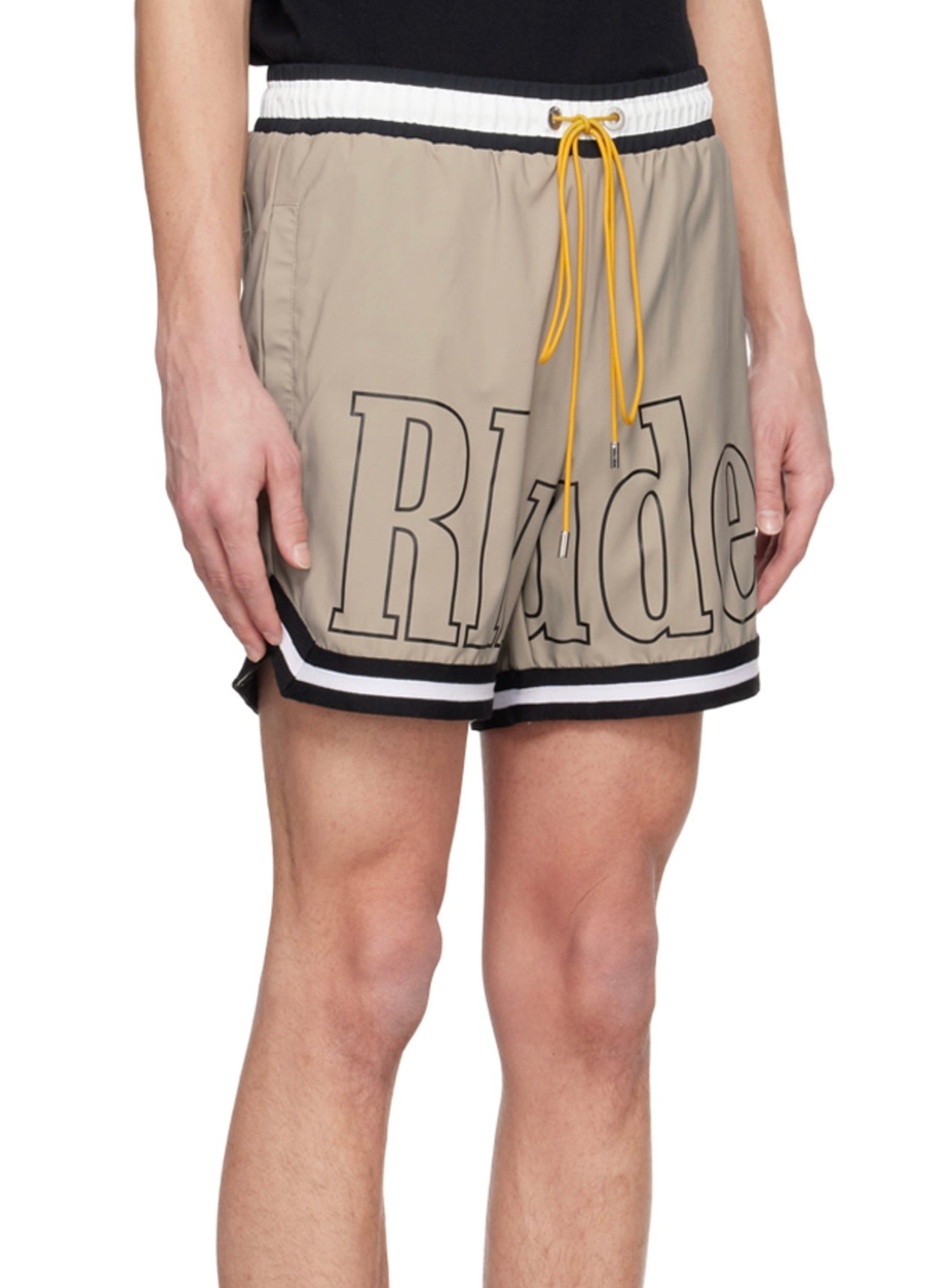 New-RHUDE Printed paneled drawstring shorts