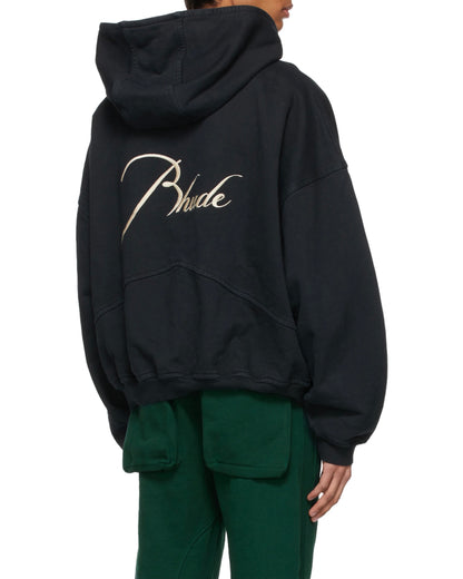 New-RHUDE Zipper embroidered hoodie