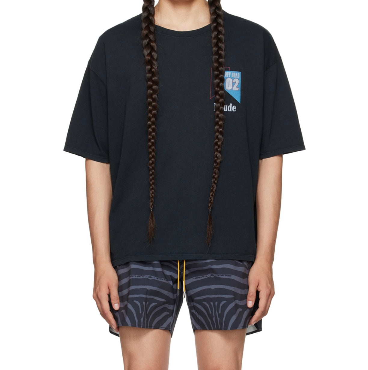 New-RHUDE Retro logo print T-shirt