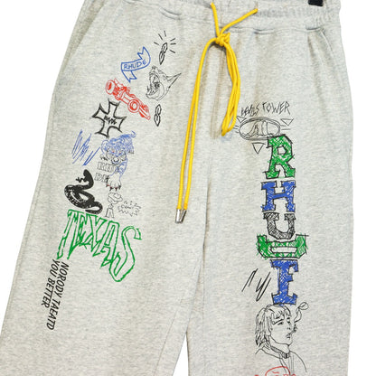 New-RHUDE Cartoon graffiti sweatpants