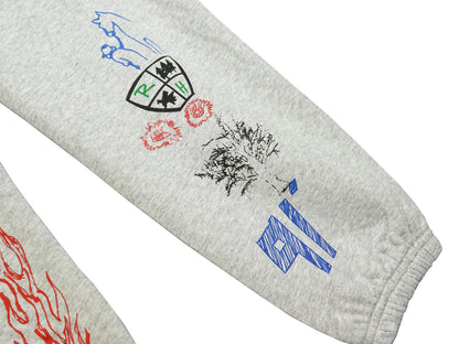 New-RHUDE Cartoon graffiti sweatpants