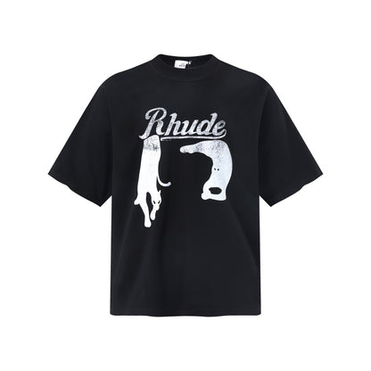 New-RHUDE Leopard print T-shirt