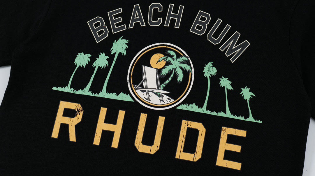 New-RHUDE Beach vacation logo retro T-shirt