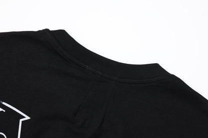 New-RHUDE Distressed Printing T-shirt