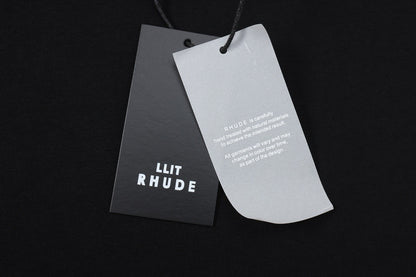 New-RHUDE Distressed Printing T-shirt