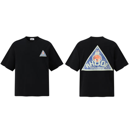 New-RHUDE Retro triangle logo T-shirt