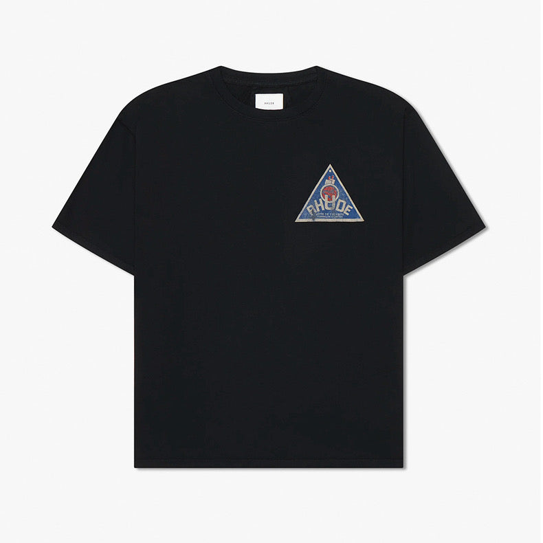 New-RHUDE Retro triangle logo T-shirt