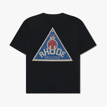 New-RHUDE Retro triangle logo T-shirt