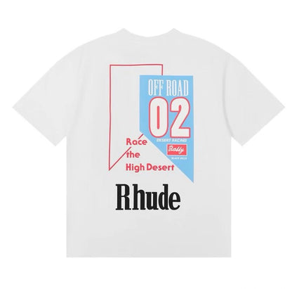 New-RHUDE Retro logo print T-shirt