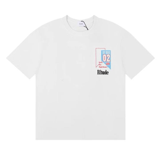 New-RHUDE Retro logo print T-shirt