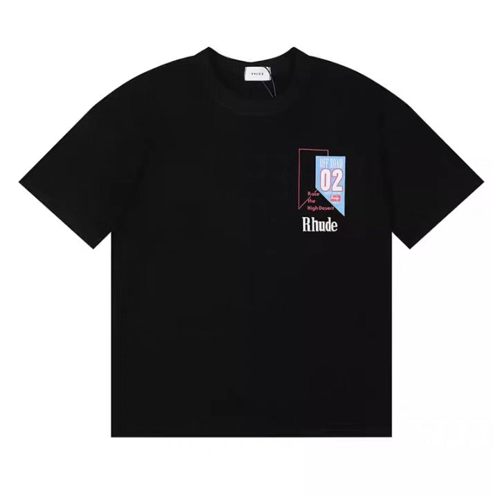 New-RHUDE Retro logo print T-shirt