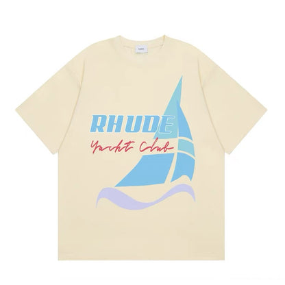 New-RHUDE Summer sailing slogan T-shirt