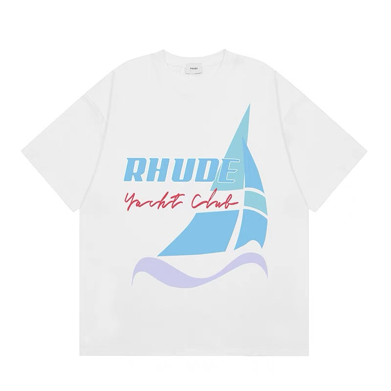 New-RHUDE Summer sailing slogan T-shirt