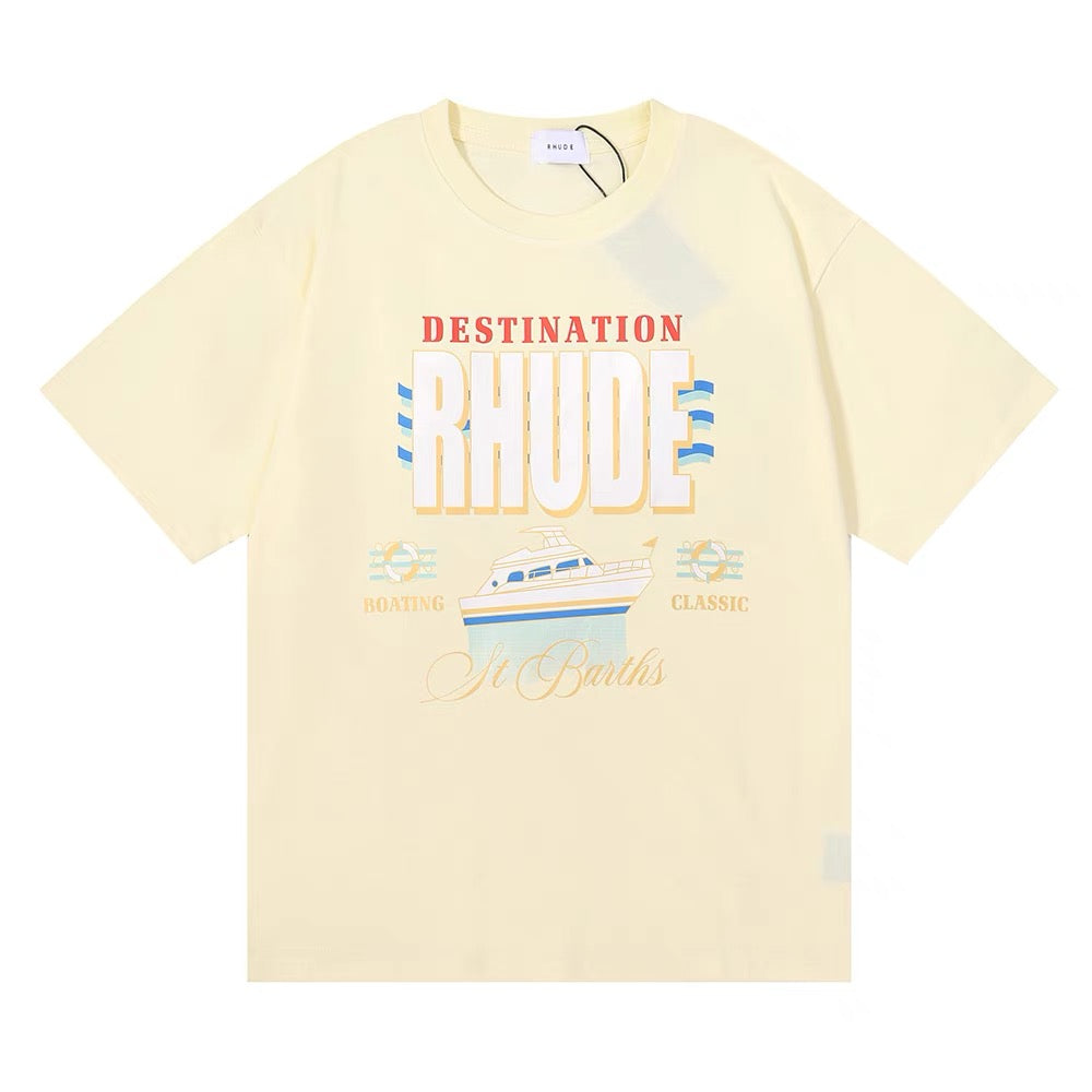 New-RHUDE Ship Printing T-shirt