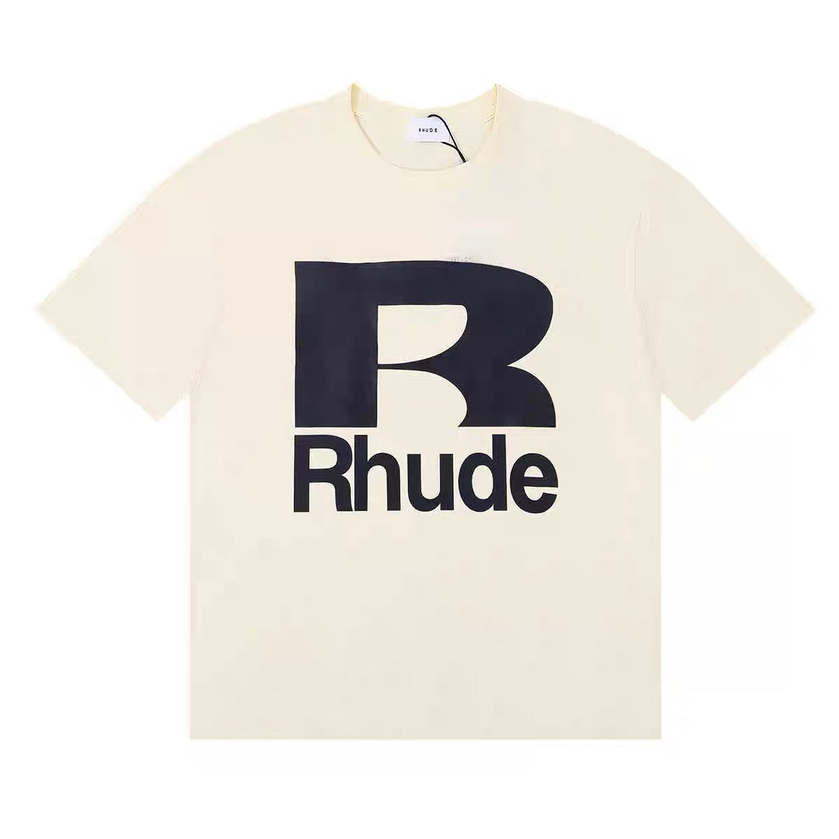 New-RHUDE Solid color printing T-shirt