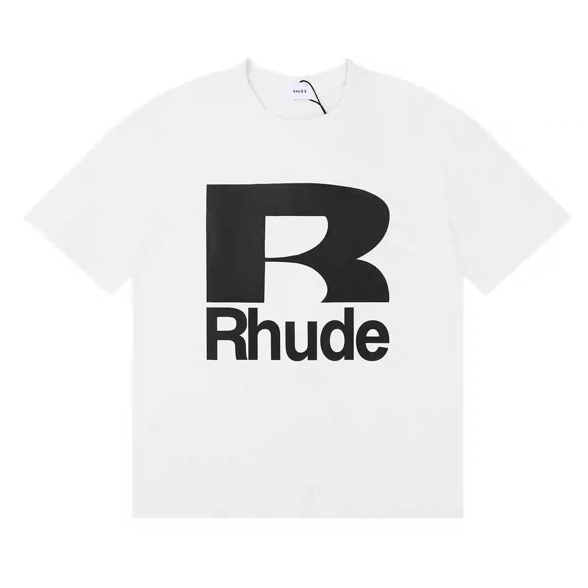 New-RHUDE Solid color printing T-shirt