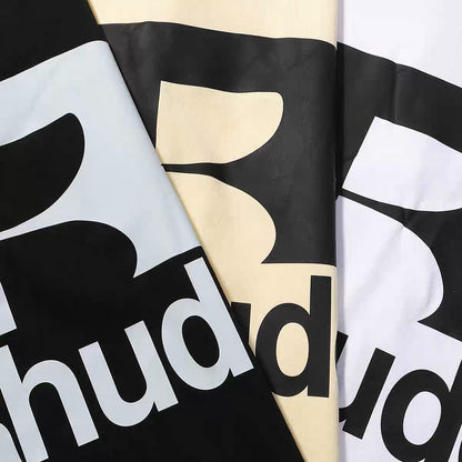 New-RHUDE Solid color printing T-shirt