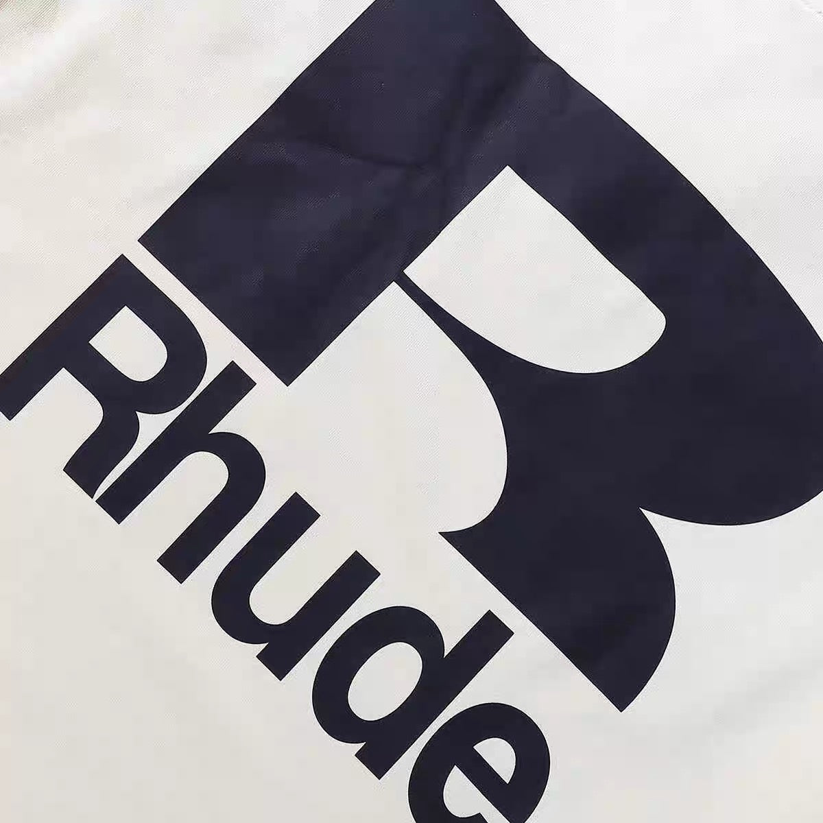 New-RHUDE Solid color printing T-shirt