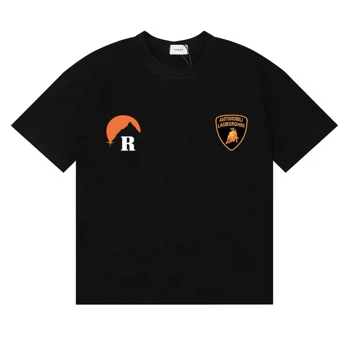 New-RHUDE Lamborghini classic sunset T-shirt