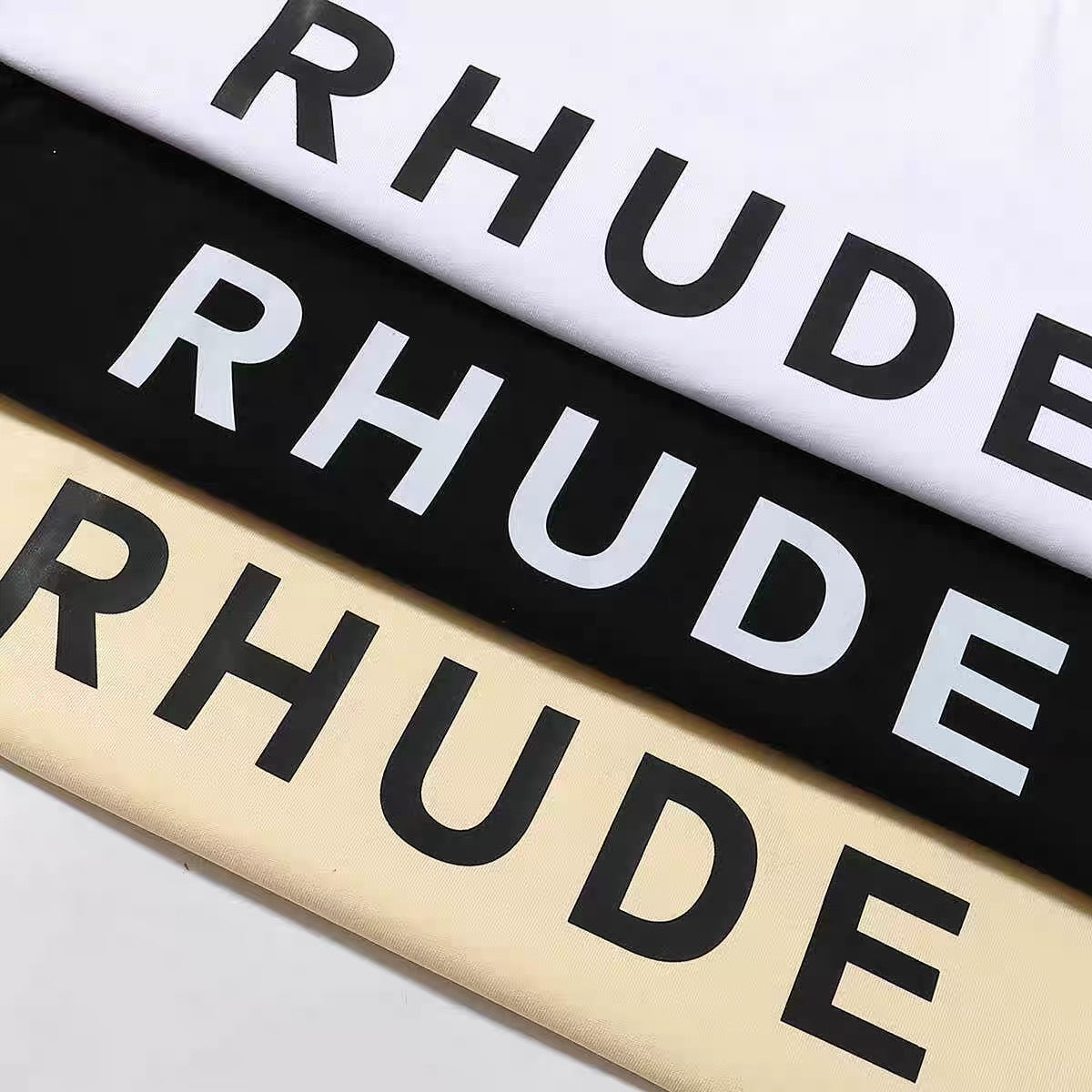 New-RHUDE Letter Printing T-shirt