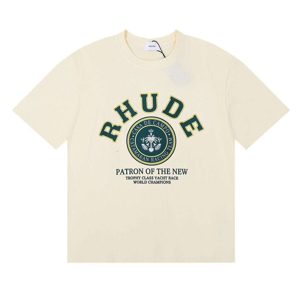 New-RHUDE Green print T-shirt