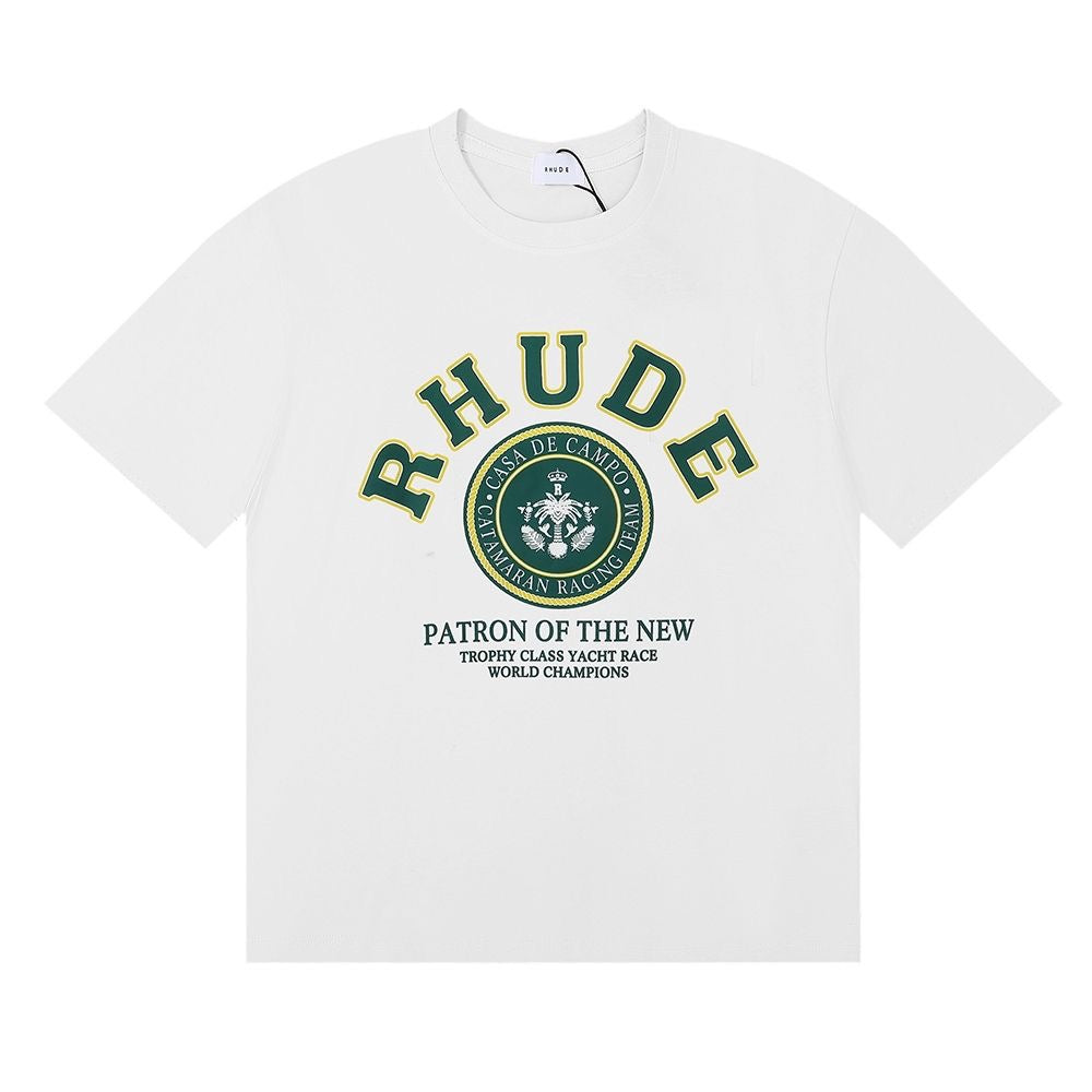 New-RHUDE Green print T-shirt