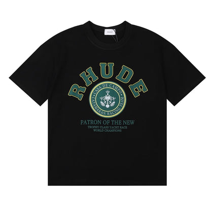 New-RHUDE Green print T-shirt