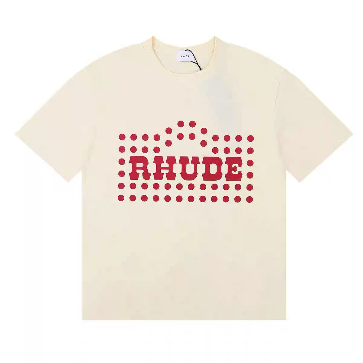 New-RHUDE Polka dot print T-shirt