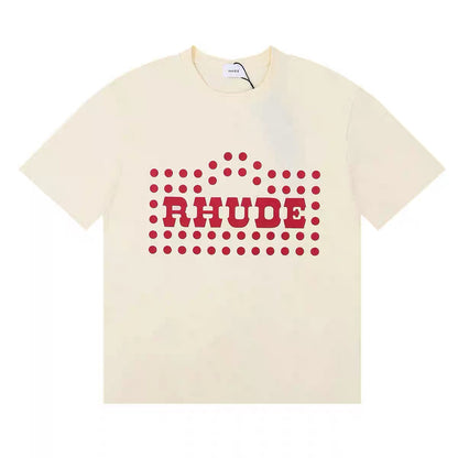 New-RHUDE Polka dot print T-shirt