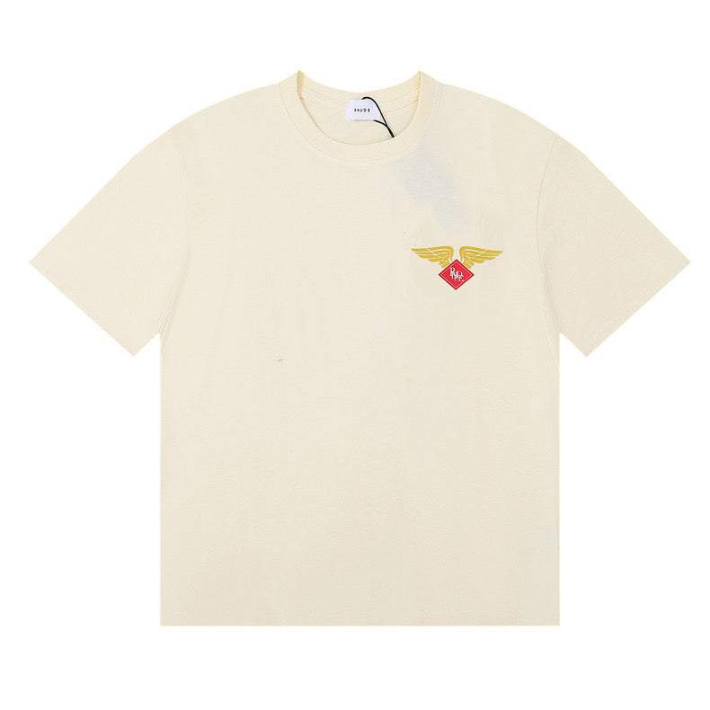 New-RHUDE Spring Summer Retro Logo T-shirt