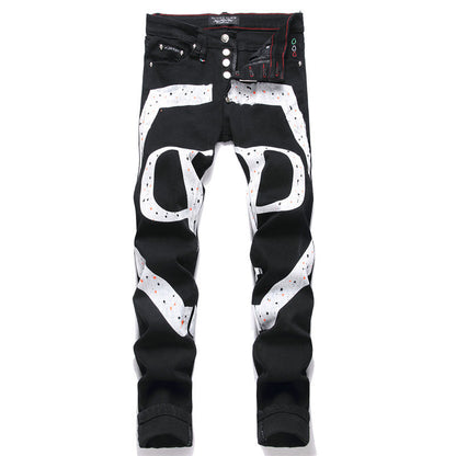 New-PHILIPP Lettering print jeans