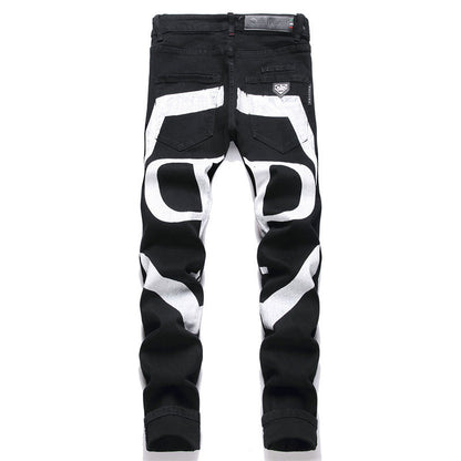 New-PHILIPP Lettering print jeans