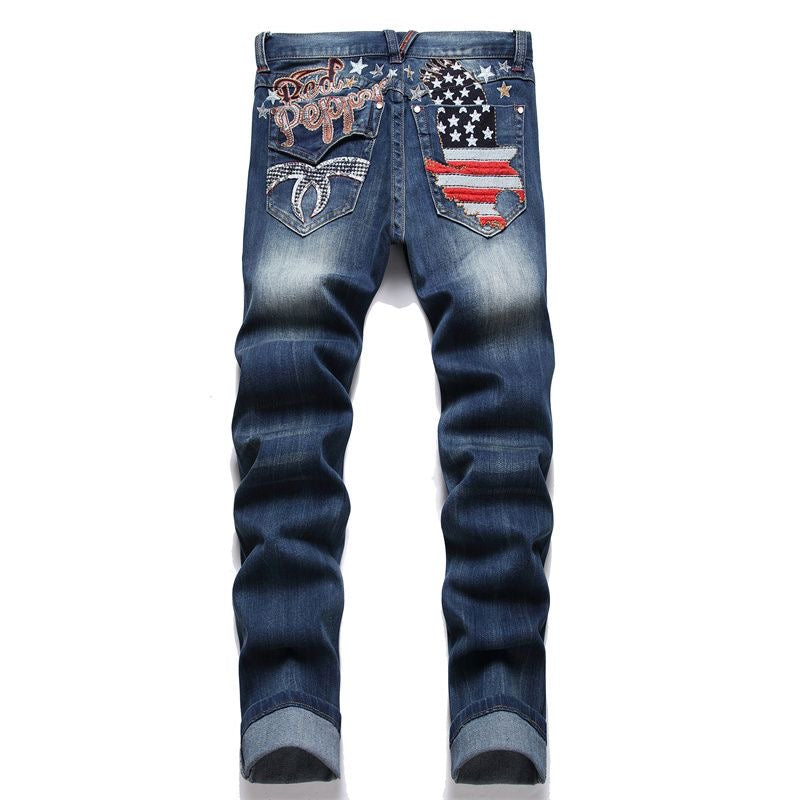 New-PHILIPP Flag Jeans