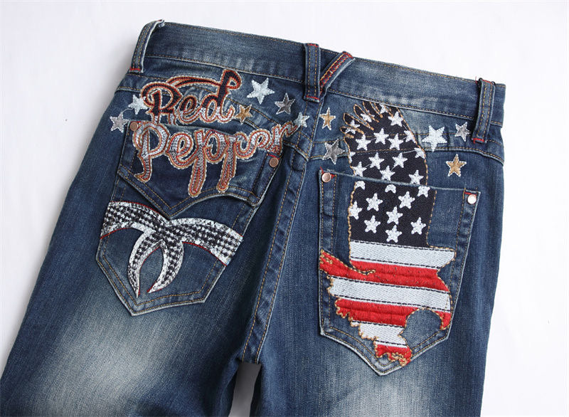 New-PHILIPP Flag Jeans