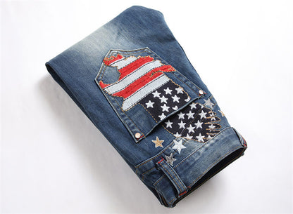 New-PHILIPP Flag Jeans