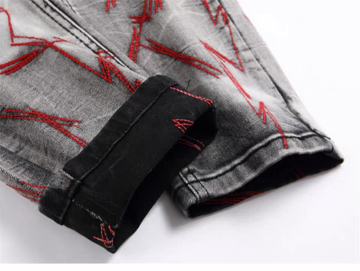 New-PHILIPP Red Line Jeans